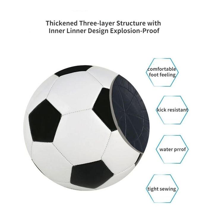 Gambar Good [] Soccer Ball Team Sports Outdoor Soft Pvc Size 3 Size 4 Black W dari Rupi Treasures undefined Tokopedia