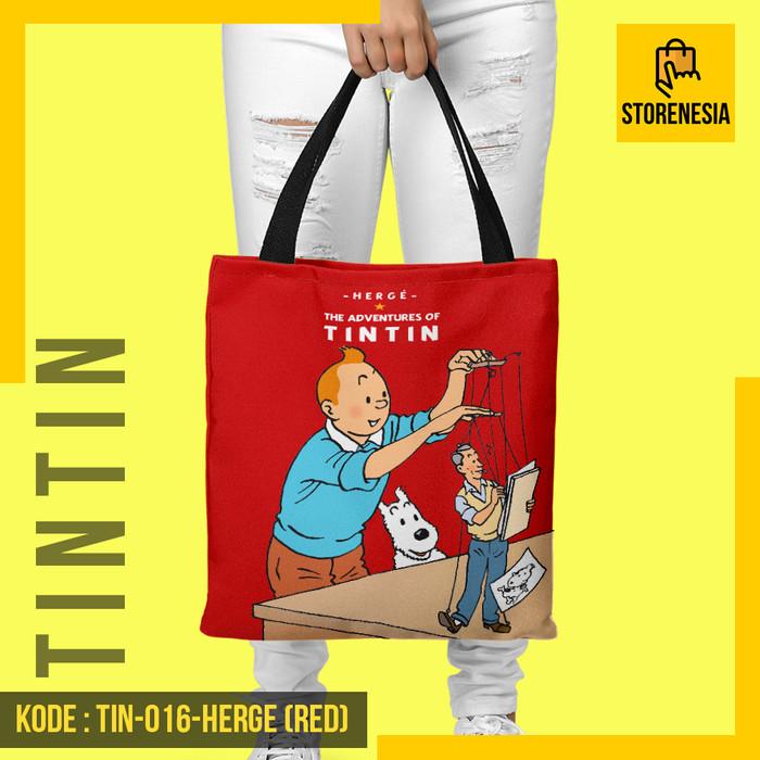 Gambar Tas Premium Totebag Tintin Herge - Tin-016 Terlaris|Best Seller - Merah dari DERISTORE 37 undefined Tokopedia