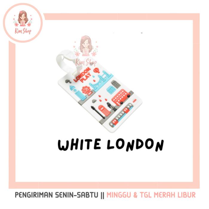 Gambar Luggage Tag Gantungan Tas Label Koper Tanda Pengenal ID Card Bagasi - WHITE LONDON dari KIM SHOP_NEW undefined Tokopedia