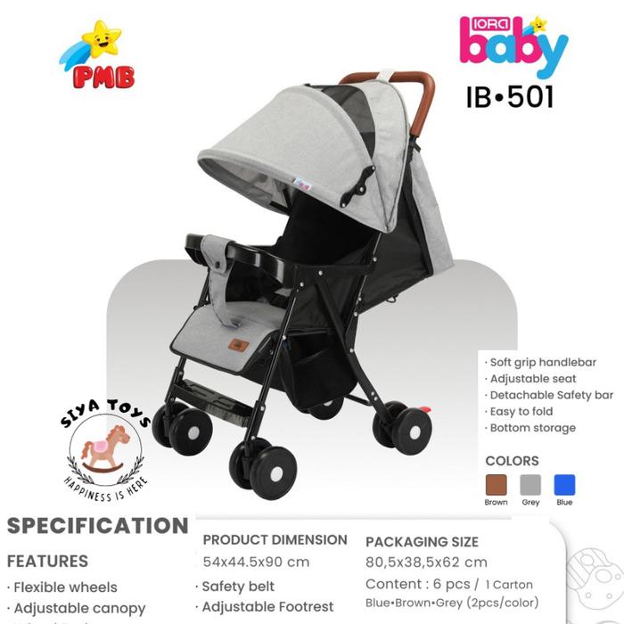 Gambar Terlaris(GM) SIYA FREE KARDUS & BUBBLEWRAP STROLLER SPBABY SB 203 204 - PMB IB501 - Abu dari GAMA71 undefined Tokopedia