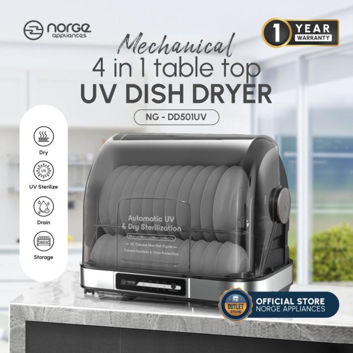 Gambar Norge 4in1 Table Top UV Dish Dryer 45L 350W | Sterilizer Alat Makan - 50L HITAM, NO BUBBLEWRAP dari Huggy Baby undefined Tokopedia