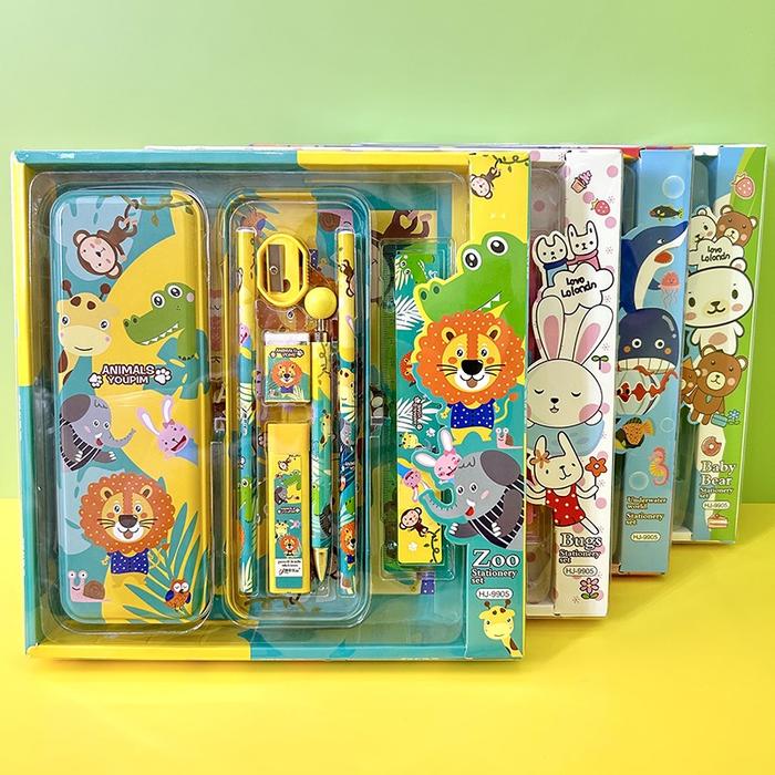 Gambar Kotak Pensil Anak Set 7In1 Stationery Untuk Hadiah Anak Sekolah / dari Kuning 2 undefined Tokopedia