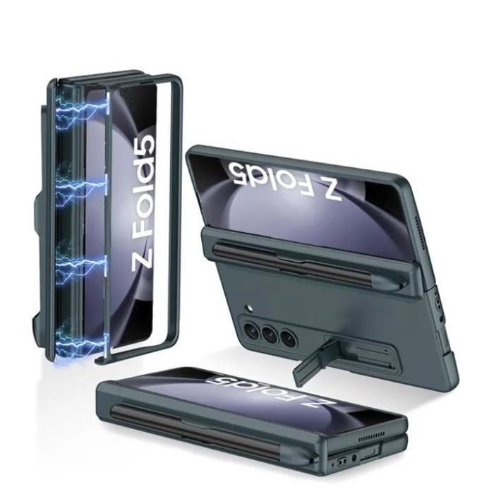 Gambar Case Samsung Galaxy Z Fold 5 Fold5 GKK Magnetic Brush Bot with Glass - Grey Green dari Primary Cares Official undefined Tokopedia