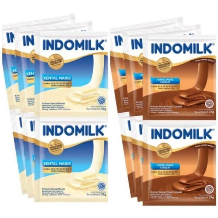Gambar Indomilk Sachet 6 x 37gr - Susu Kental Manis Renteng - Coklat dari Kencana Swalayan_NEW undefined Tokopedia