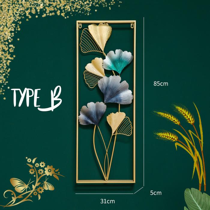 Gambar Golden Ggo Leafs Wall Decor 3D Hiasan Dinding Emas Rumah Home Decor - TYPE B dari Warungkukino undefined Tokopedia