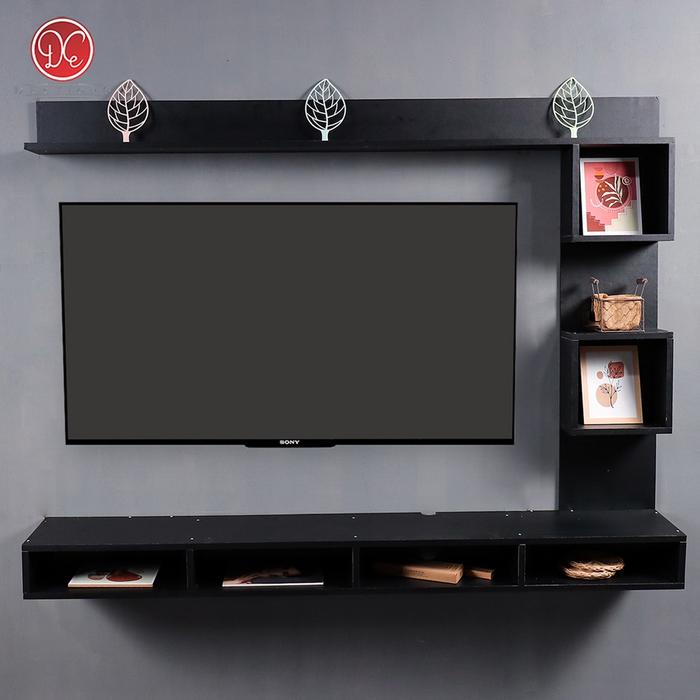 Gambar Dections Rak TV Dinding Minimalis 32-55 In Panjang 160 cm Kayu Plywood Estetik Set Meja TV Tempel Dinding Modern Desain Minimalis Cocok untuk TV 32-55 Inchi - Hitam dari DEcTionS Living undefined Tokopedia