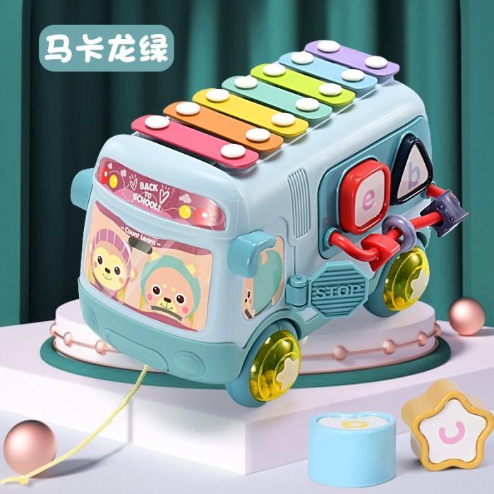 Gambar mainan edukasi bayi | mainan bayi rattle | mainan bus bayi - Hijau dari Babysparkling undefined Tokopedia