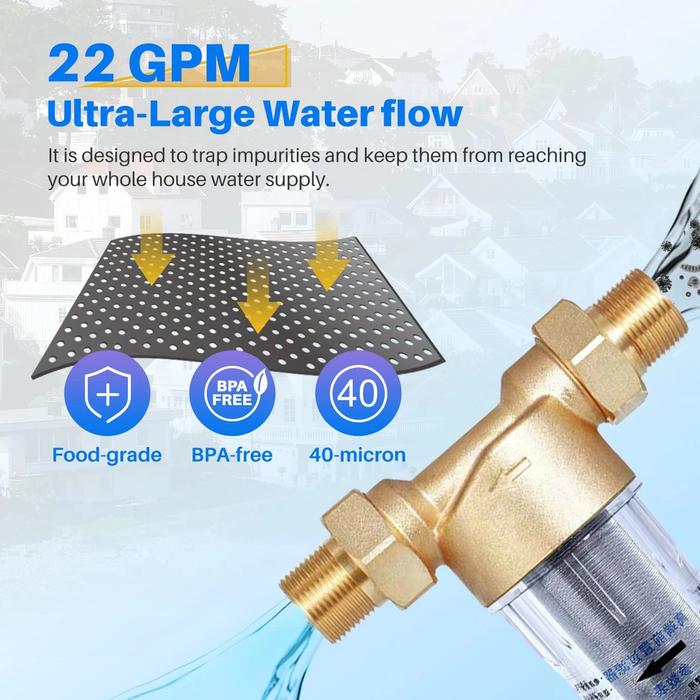 Gambar 40?M High-Efficiency Filtration Pre-Filter Tap Water Household Whole . dari mondegreen 1 undefined Tokopedia