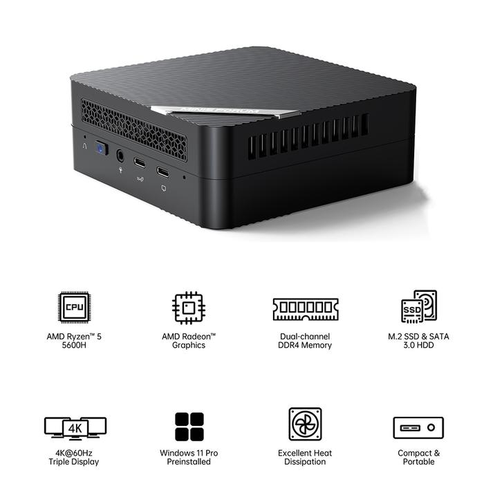 Jual MINISFORUM UM580 Mini PC Gamer AMD Ryzen 5800H 4800H