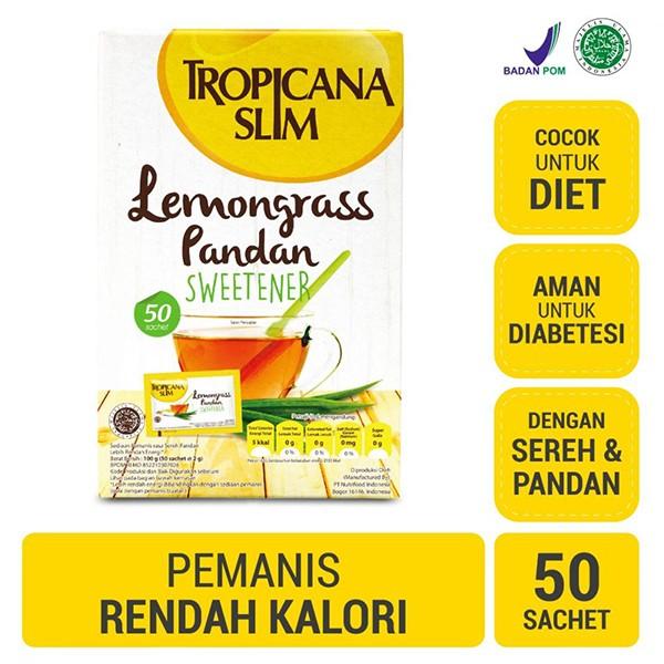 Gambar Tropicana Slim Lemongrass Pandan Sweetener isi 50 Sachet dari NadisStore undefined Tokopedia