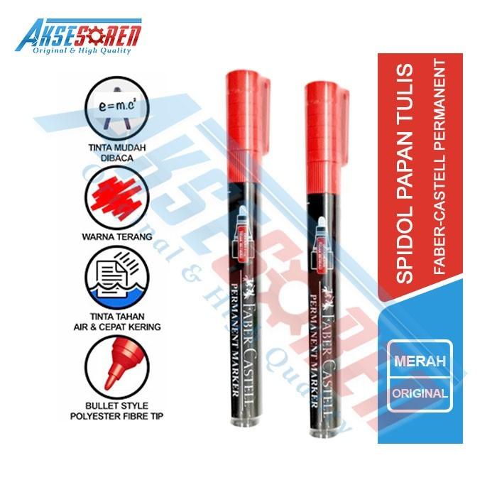 Gambar Spidol Papan Tulis White Board Marker Pen Faber Castell [Permanent] - Merah dari Aksesoren Kab. Indramayu Tokopedia