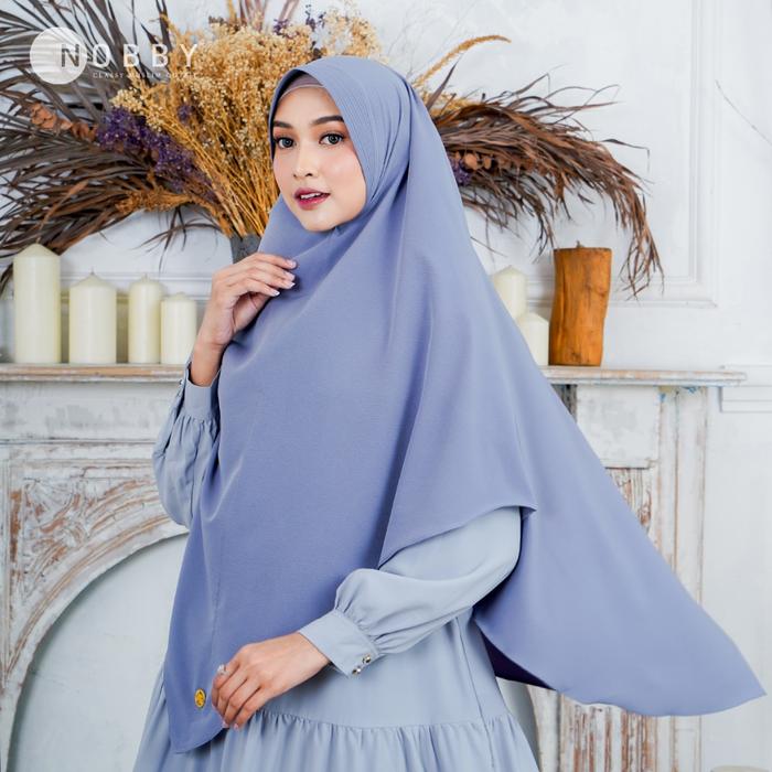 Gambar Nobby - Silka Khimar Syar'i Trendi Modern Dengan Pet Bagian Depan - Abu dari Nobby_NEW Kota Tangerang Selatan Tokopedia