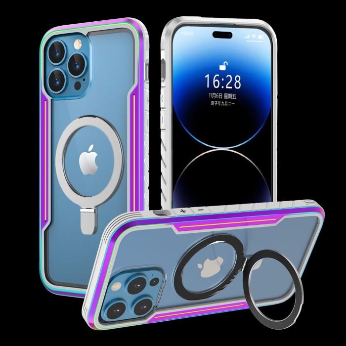 Gambar Case iPhone 15 Pro Max 15 Pro Toko Cares Magsafe Magnetic KickStand - Rainbow, iPhone 15 Pro dari Primary Cares Official undefined Tokopedia