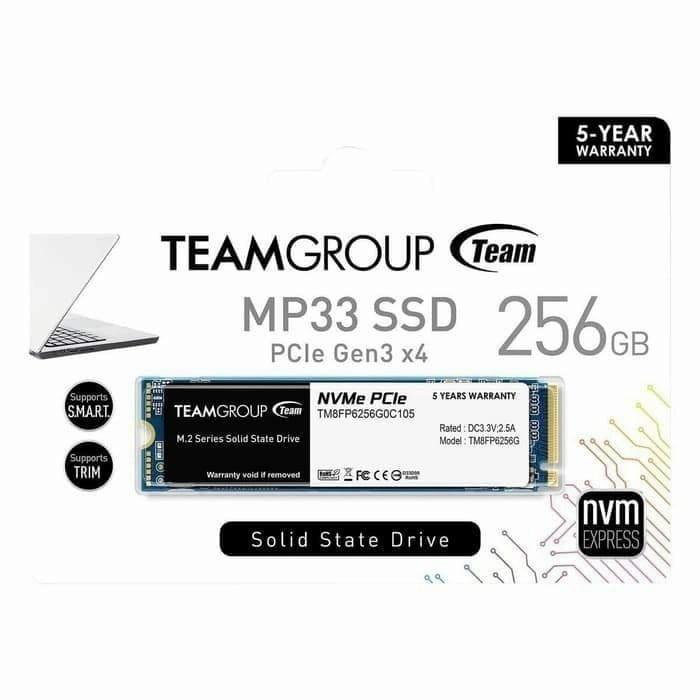 Gambar TEAM SSD NVME 2280 GEN3 256GB / 512GB / 1TB / 2TB - MP33 - SSD NVME TEAM - SSD NVME 2280 - SSD GEN3 - 256GB dari Agres Komputer Official undefined Tokopedia