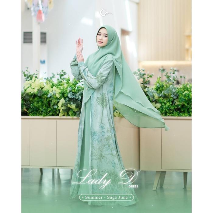 Gambar CoverMe-Lady D Summer Dress Sage-Pink-Grape-Snow-Ocean-Mocca-Forest - XS S dari Yuvana Hijab Gallery undefined Tokopedia