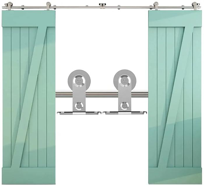 Gambar Ccjh Stainless Steel Sliding Barn Door For Double Wood Door Hardware . dari jumbo star2 undefined Tokopedia