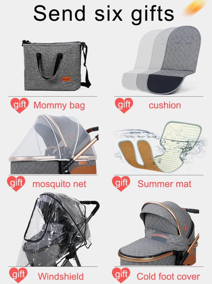 Gambar Baby Strollers 2 in 1/3 in 1 With Portable Car Seat Folding Travel dari liyeppo undefined Tokopedia