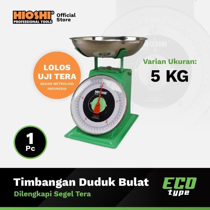Gambar HIOSHI /Timbangan Duduk/Manual/Analog/Buah/Sayur/Daging/Laundry/ 5 10 15 20Kg Kitchen Scale - Eco - 5kg dari HioshiToolsOfficial undefined Tokopedia