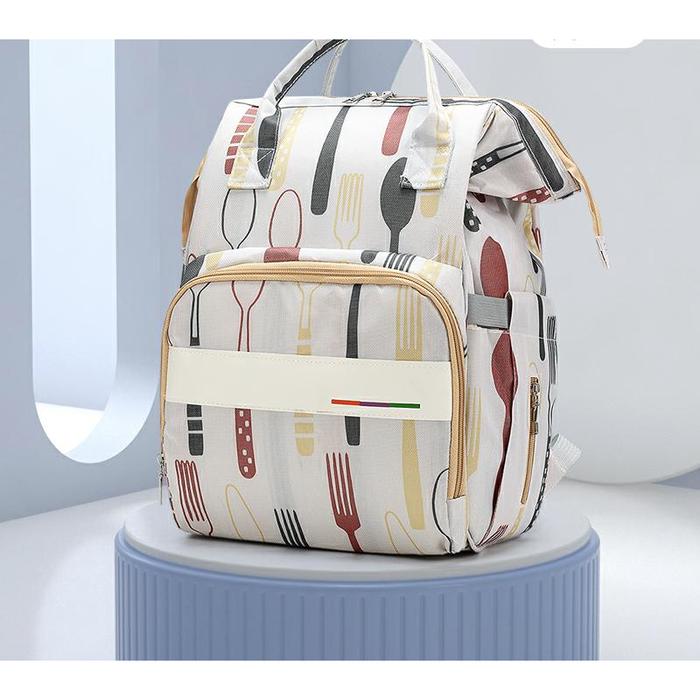Gambar [KID BAGS]Pattern Baby Gear Bag / Large Baby Backpack 10213 - White B dari Devina0325 undefined Tokopedia