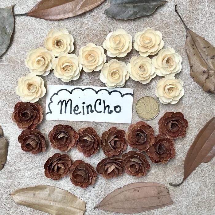 Gambar Bunga Klobot Jagung SEMI Bunga Lontar Kerajinan Bunga Kulit Jagung B - Mawar 2-2,5cm, Natural dari MeinCho undefined Tokopedia