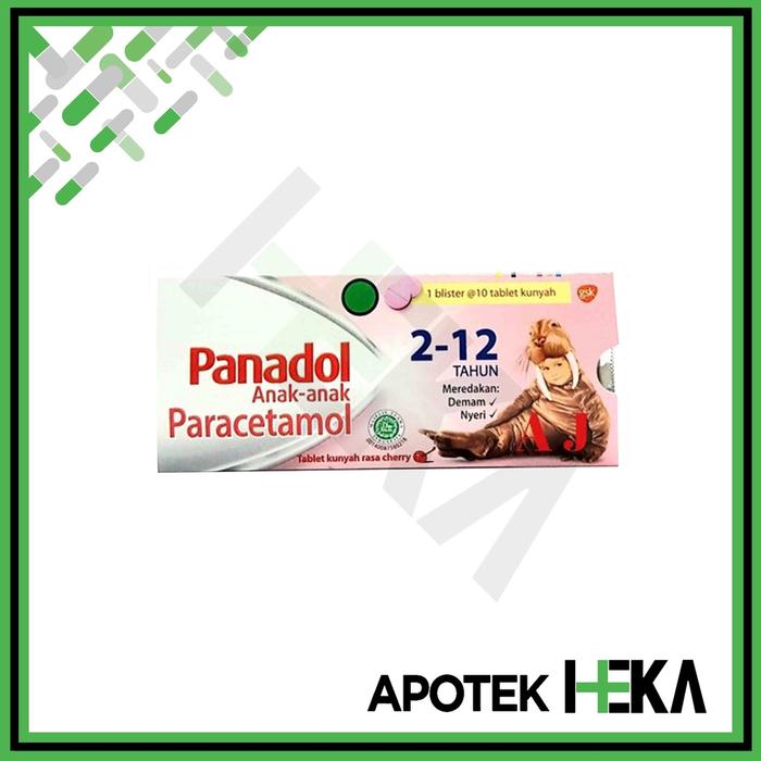 Gambar Panadol Chewable Anak-Anak Strip isi 10 - Tablet Kunyah Paracetamol dari Betera undefined Tokopedia