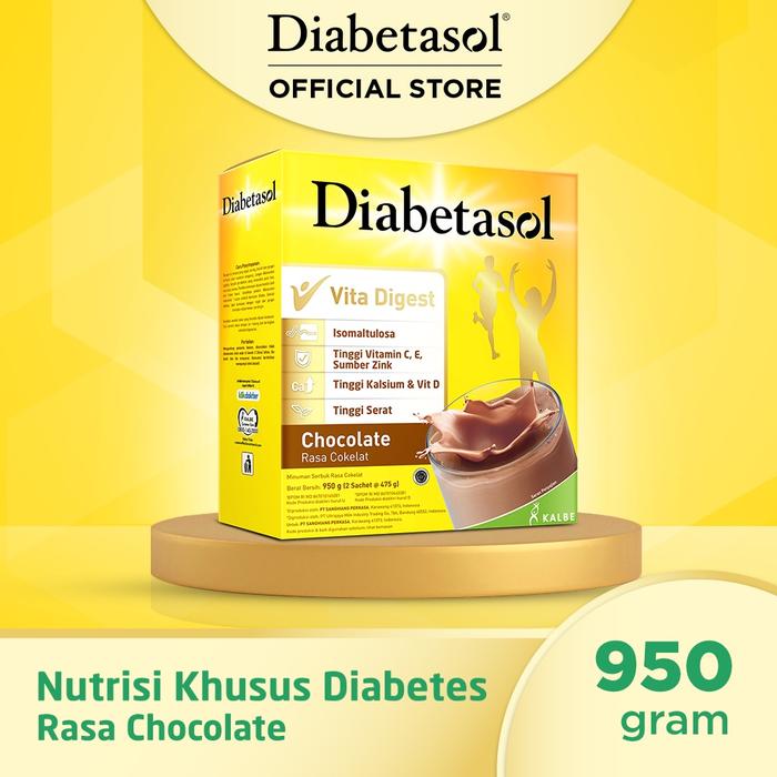 Gambar [Mlpw] Diabetasol Jumbo Chocolate 950G dari Milpow undefined Tokopedia