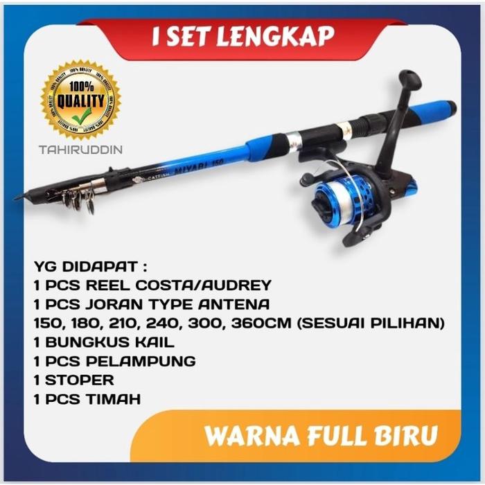 Gambar 1 Set Pancing NEXT Costa Joran Merk Extro/Next Parabolic/Miyabi Panjan - FULL BIRU, 150cm dari K7Martt undefined Tokopedia