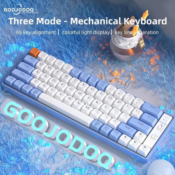 Gambar Goojodoq Wireless bluetooth Mechanical Keyboard Gaming Keyboard PBT dari Game Kingdom Store undefined Tokopedia