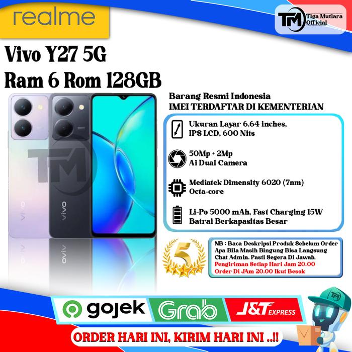Gambar Vivo Y27 4G | 5G Ram 6 Rom 128GB - Y27 5G 6/128GB dari Tiga Mutiara Store undefined Tokopedia
