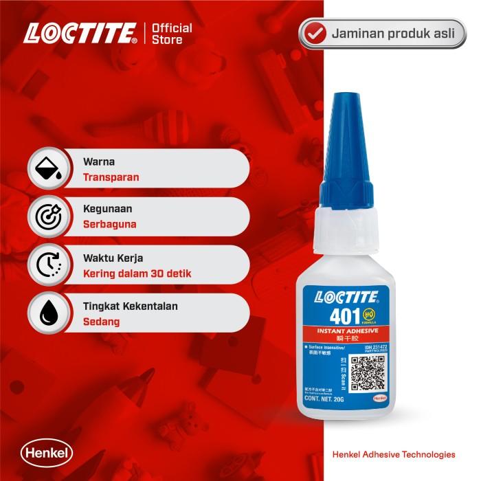 Gambar Hot Produk Henkel Loctite 401 Instant Adhesives Surface Insensitive 20 - 401+KN95+SNTZR dari suhuu undefined Tokopedia