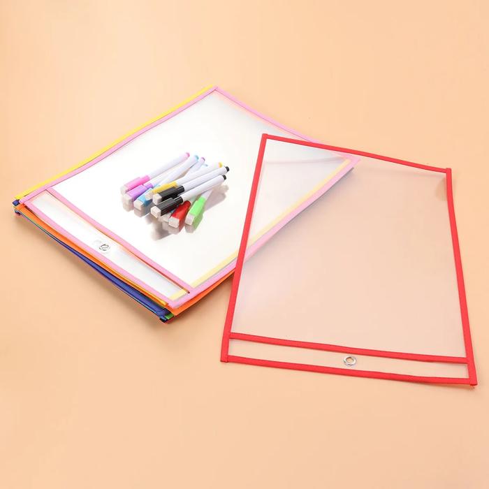 Gambar 20pcs Multicolored Reusable Dry Erase Pockets Office Supplies Dry dari Pokemonnnn12 undefined Tokopedia