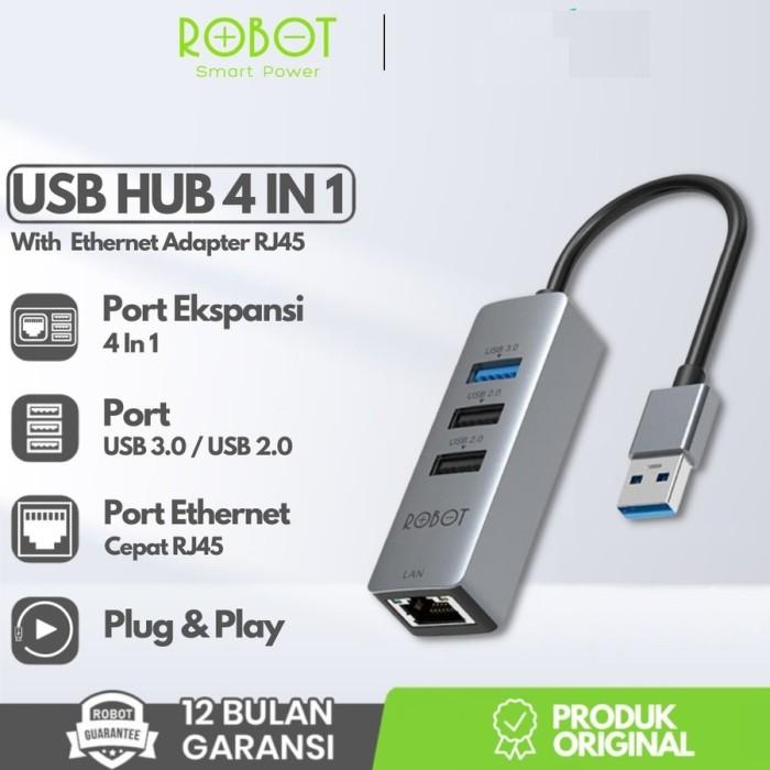 Gambar ROBOT HEA100 USB 3.0 2.0 HUB ETHERNET ADAPTER USB 3.0 TO RJ45 LAN - HEA100 dari Berkahuxx undefined Tokopedia