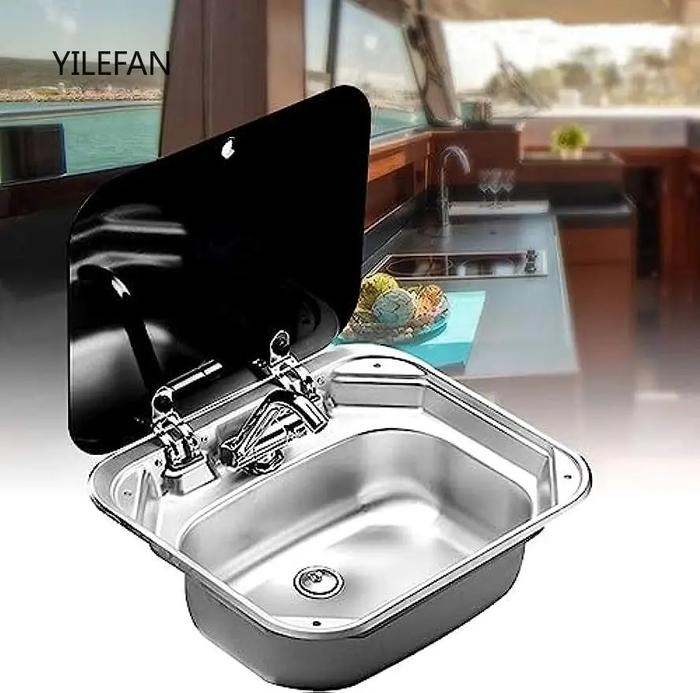 Gambar RV Caravan Sink Stainless Steel,RV Sink for RV Caravan Camper Boating dari YogiStore Baju undefined Tokopedia