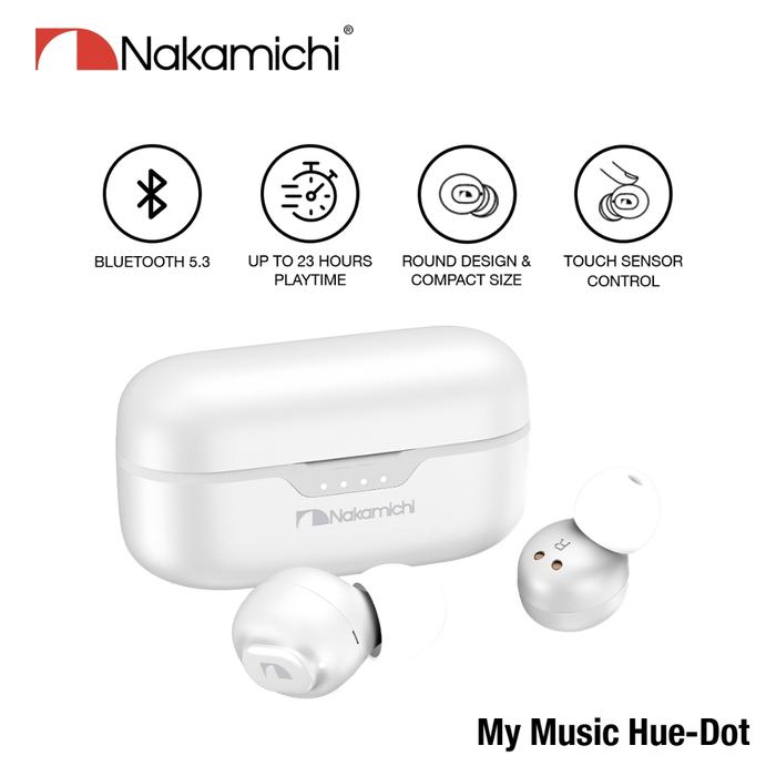 Gambar Nakamichi My Music Hue Dot True Wireless Bluetooth Earphones - White dari Genzomono undefined Tokopedia