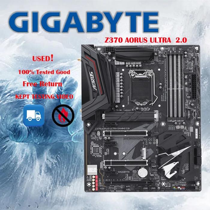 A Used Gigabyte Z370 Aorus Ultra 20 Gaming Motherboard With Rgb