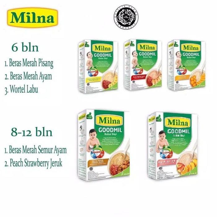 Gambar MILNA GOODMIL 6+ DAN 8+ BUBUR BAYI / BUBUR MPASI BAYI / PENDAMPING ASI dari DatulLengkap undefined Tokopedia