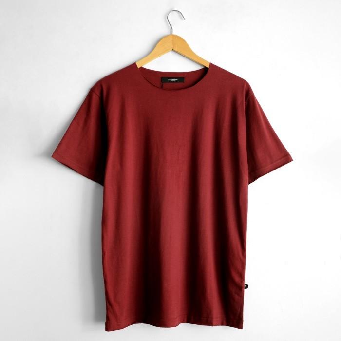 Gambar Nordhenbasic Raw Unfinished T-shirt 100% Super Soft Cotton Pria - maroon, M dari nordhenbasic undefined Tokopedia
