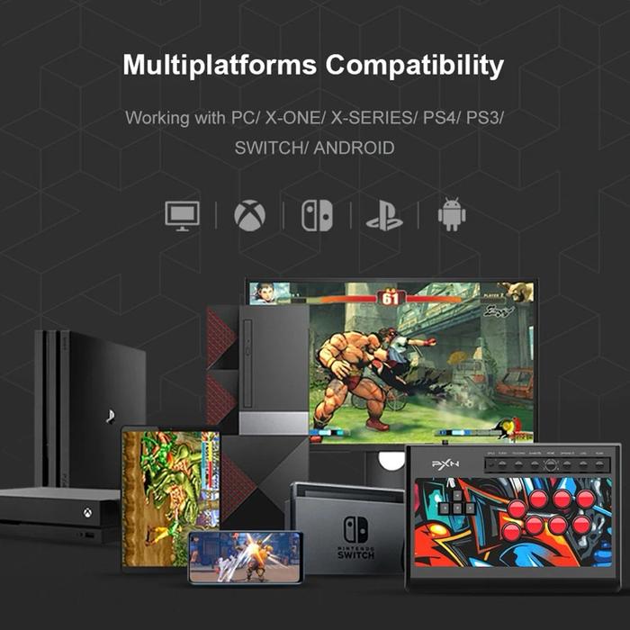 Jual Pxn X8 Keyboard Wired Arcade Fight Stick For Joystick Game ...
