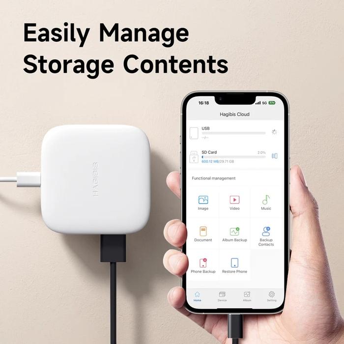 Gambar A Hagibis Mobile Phone Backup Device Hdd/Usb Flash Disk/Micro Sd dari googolplex undefined Tokopedia