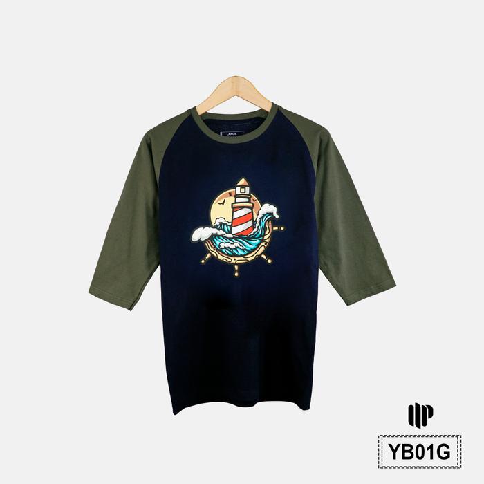 Gambar Madia Kaos Motif Mercusuar Raglan Dewasa Lengan 3/4  - YB01G - Mercusuar, S dari Madiaproject undefined Tokopedia