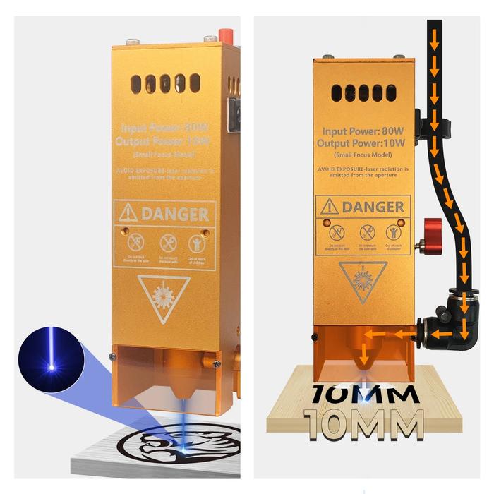 Gambar A Diode Laser Module Air Pump Free 80W Laser Head 10W Power Laser Tool dari gasbag star undefined Tokopedia