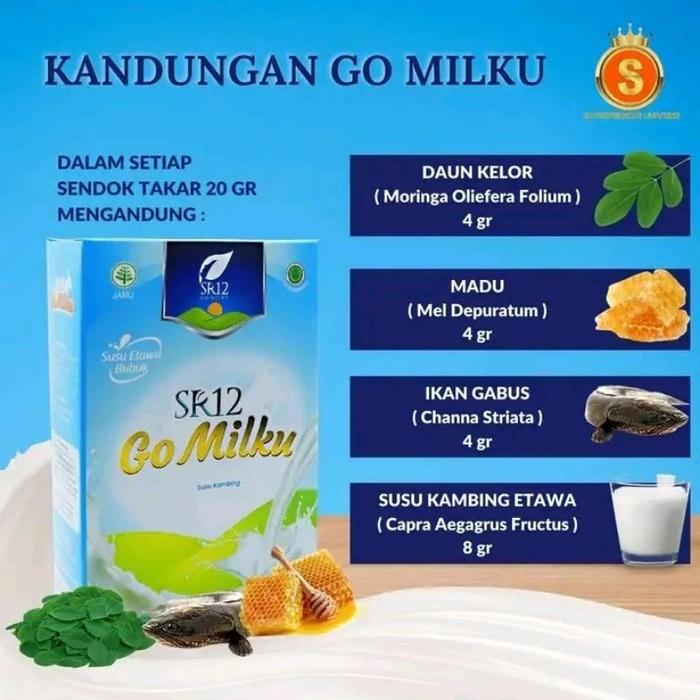 Gambar Sr12 Go Milku / Susu Kambing Sr12 Gomilku dari Zulvasto Store undefined Tokopedia
