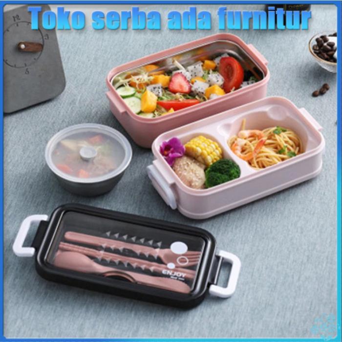 Gambar susun kotak makan tempat makanan anti tumpah bento box tepak makan dari Yalena Ulima undefined Tokopedia