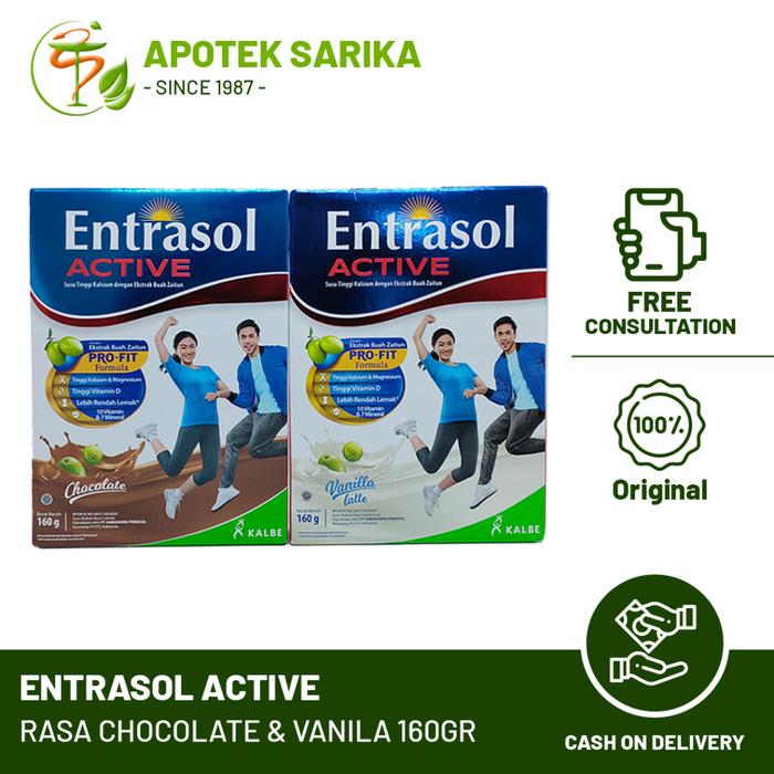 Gambar Susu Entrasol Active 160 Gr Coklat - Vanilla Latte ( Susu Kalsium Usia dari Zulvasto Store undefined Tokopedia
