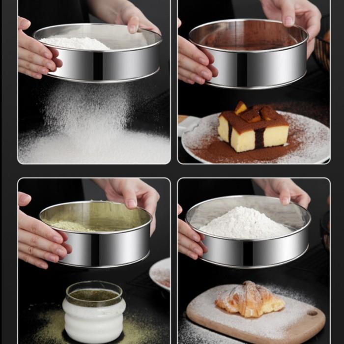 Gambar Saringan Tepung Stainless Steel Filter Ayakan Tahan Karat Tebal Kuat - 12cm dari Zen Baby undefined Tokopedia