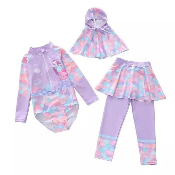 Gambar MA32 Baju Renang Anak Perempuan Jilbab Hijab Muslimah - Blink Mermaid, 4XL dari maritzasektor undefined Tokopedia