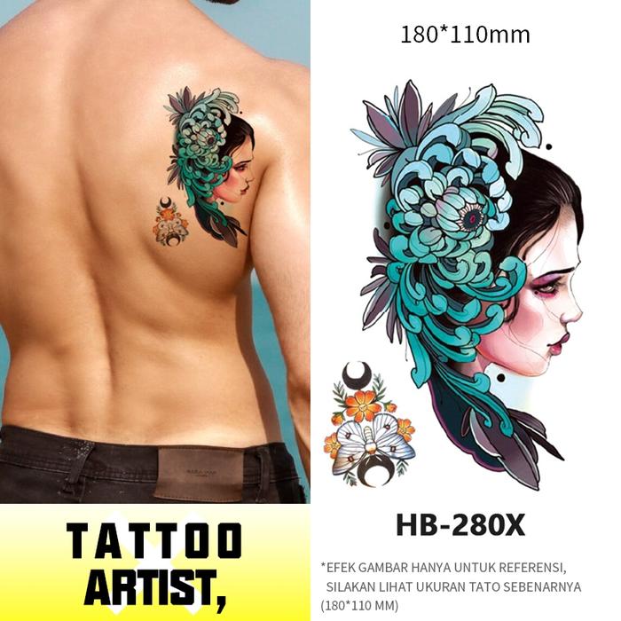 Gambar tato lengan, kaki, dada,tato tahan air，7 hari tato temporer anti air - HB-280X dari PRindonesia undefined Tokopedia