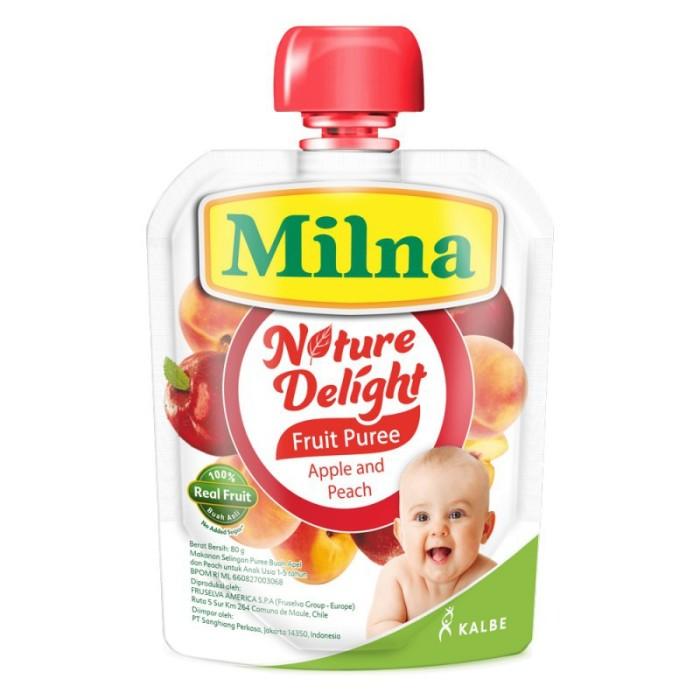 Gambar Milna Nature Delight Fruit Pure 80gr - Makanan Buah Bayi Balita - apple peach dari Restu Surabaya undefined Tokopedia