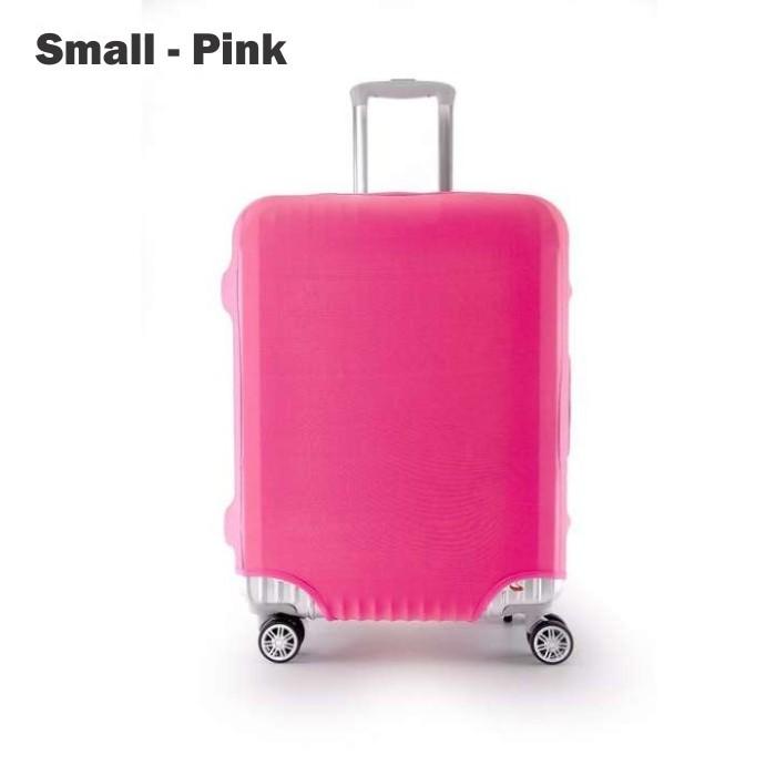 Gambar Sarung koper anti debu travel elastis cover luggage 2 lubang handle - Small Pink dari EverydayLiving Store undefined Tokopedia