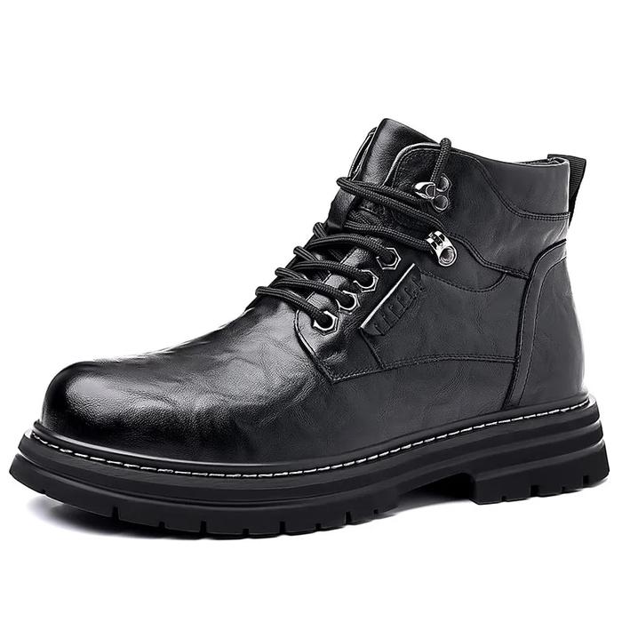 Jual Waterproof Winter Snow Boots Men Ankle Booties Leather High